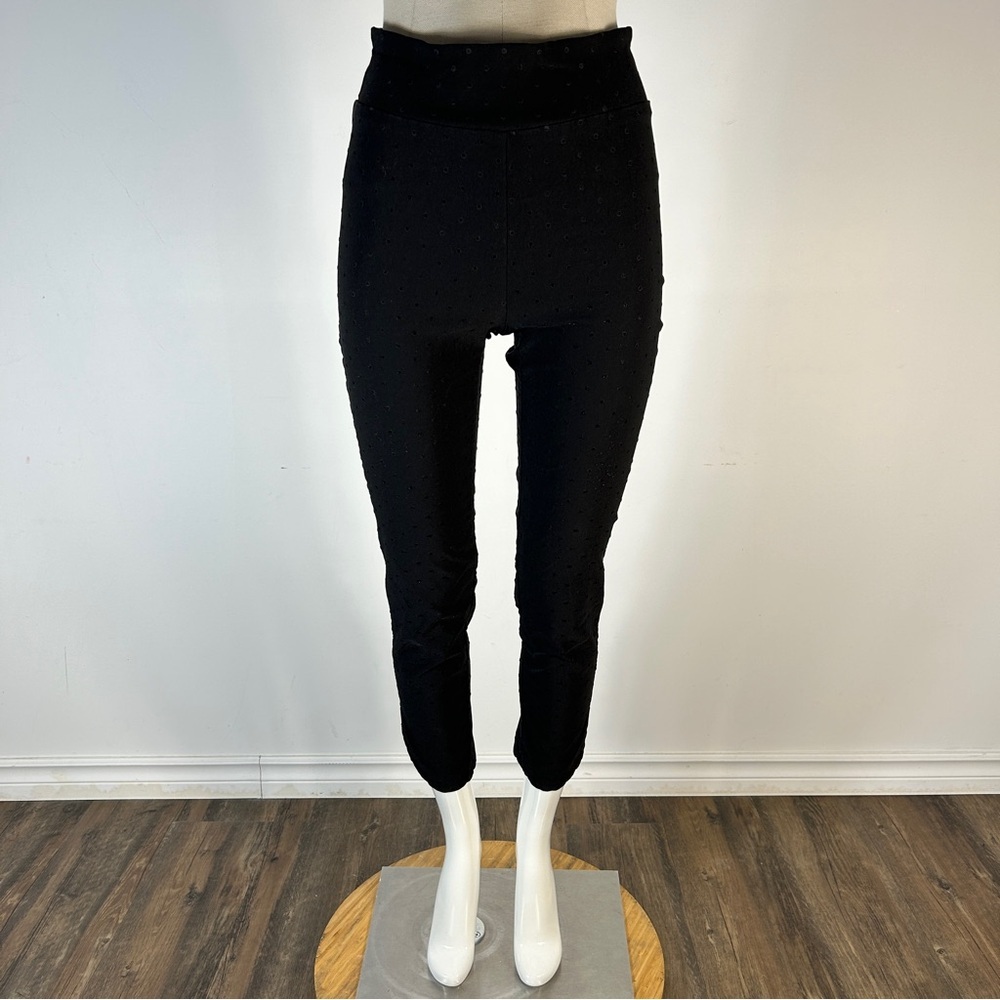 ❤️Joseph Ribkoff Midnight Black High Waist Slim Pants 8 Chic Career Minimalist